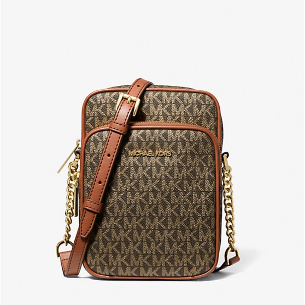 MICHAEL KORS
Jet Set Travel Medium Signature Logo Crossbody Bag
BROWN/GOLD
NWT